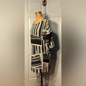 Anthropologie Weston Imagist Striped 3\4 Sleeve Dress